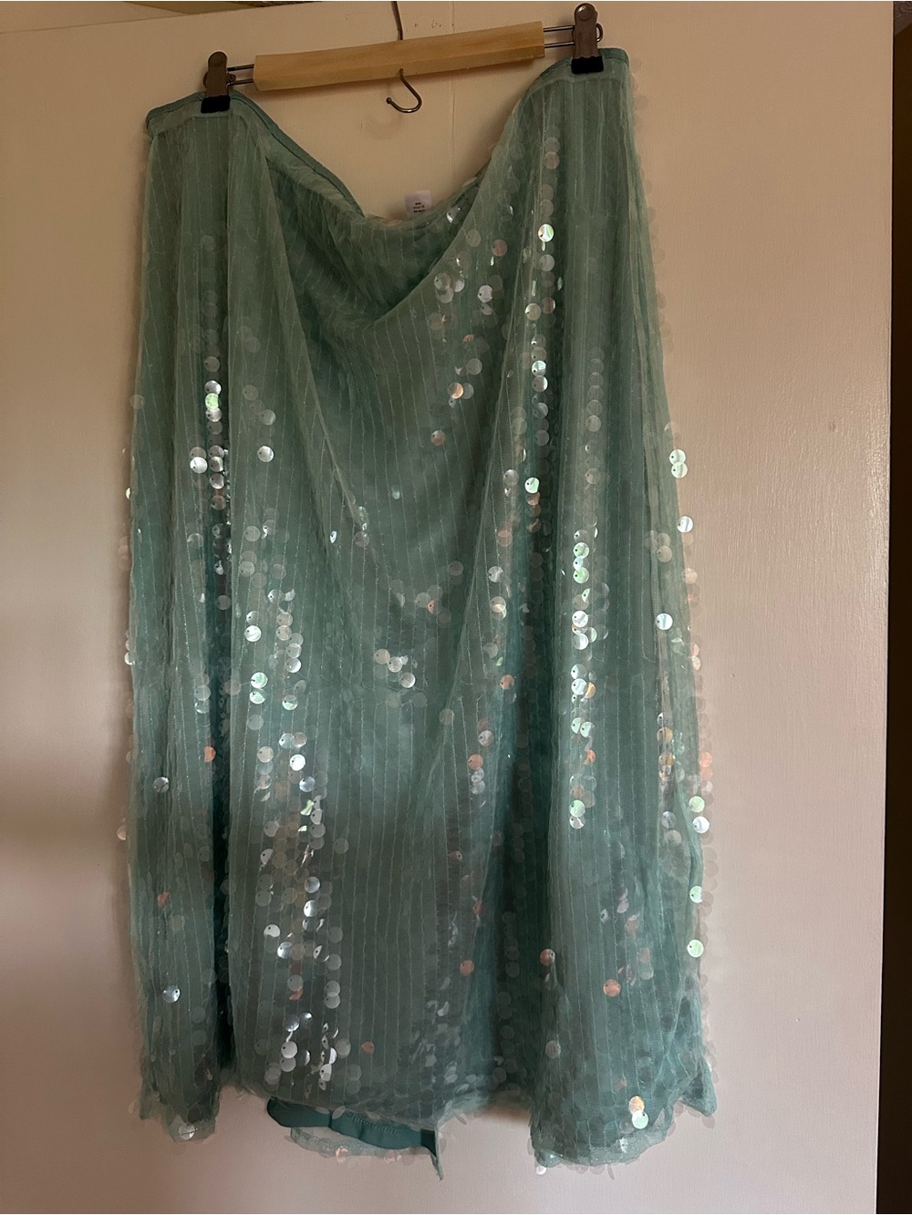 Old Navy Mint Green Sequin Midi Skirt
